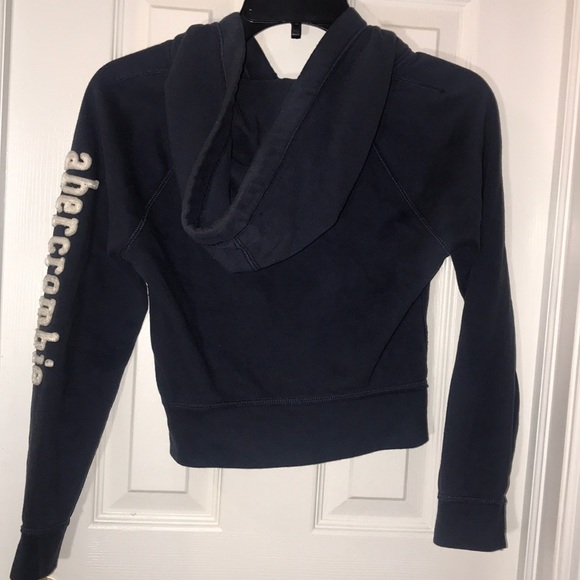 NWOT Abercrombie & Fitch Cropped Full Zip Hoodie - Picture 2 of 5